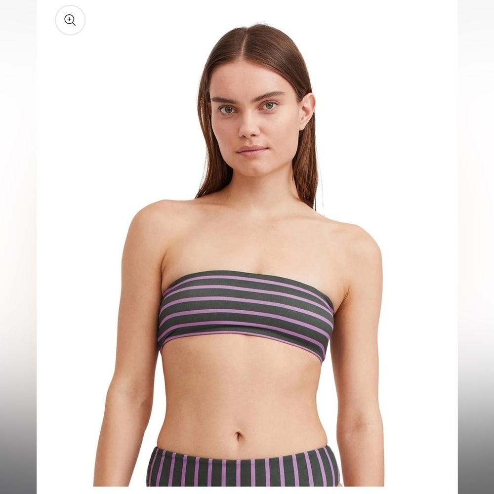GOTTEX au natural timeless chic Ema bikini top in  dark olive and dusk mauve Sz8
